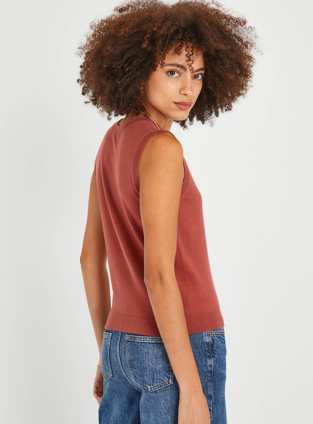 Rust Soft Touch Tank Top  10 - Image 4